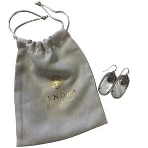 Kendra Scott Elle Silver Drop Earrings Mother of Pearl‎ Ivory